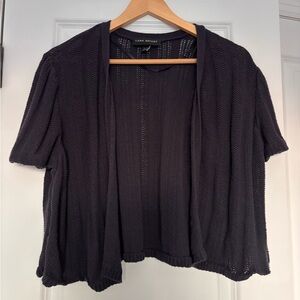 Lane Bryant Navy Knit Short Sleeve Cardigan Size 18/20